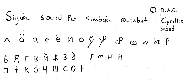 Single sound per symbol aphabet - cyrillic version